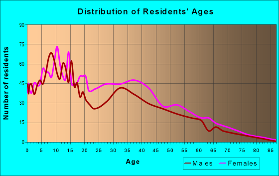 Age and Sex of Residents in Bowdoin North in Boston, MA