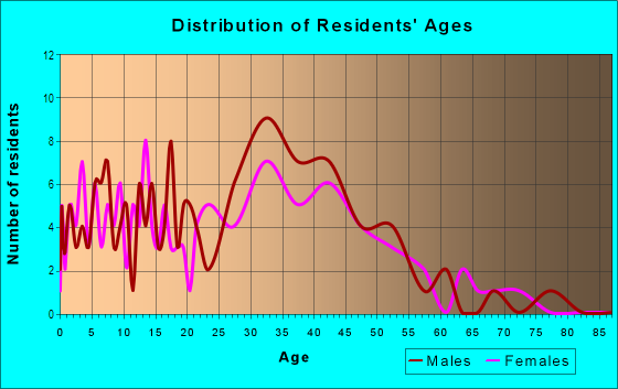 Age and Sex of Residents in Amesbury and Salisbury Mills Village in Amesbury, MA
