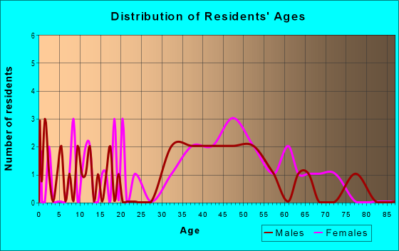 Age and Sex of Residents in Bay View in Gloucester, MA