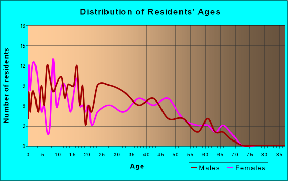 Age and Sex of Residents in Arrowhead Meadows in Chandler, AZ