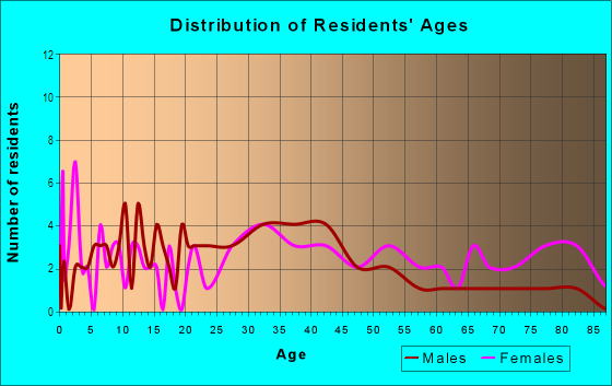 Age and Sex of Residents in Pleasant/Pearl St. Neighborhood in Hudson, MA