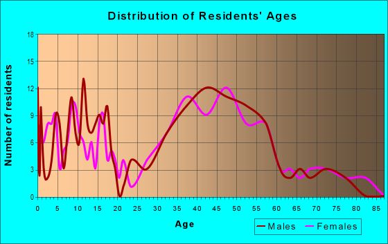 Age and Sex of Residents in Stony Beach in Hull, MA