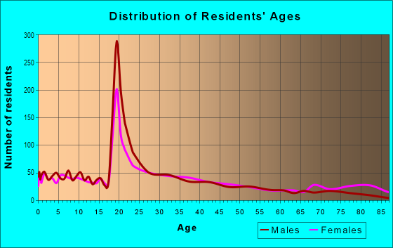 Age and Sex of Residents in Downtown in Lowell, MA