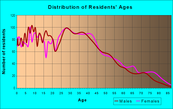 Age and Sex of Residents in South Lowell in Lowell, MA
