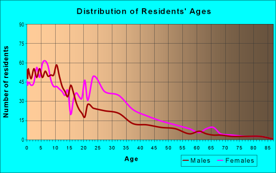 Age and Sex of Residents in Great Brook Valley Area in Worcester, MA