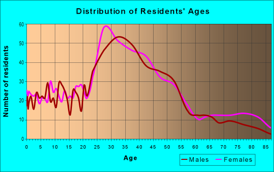 Age and Sex of Residents in Bridge Street Neck in Salem, MA