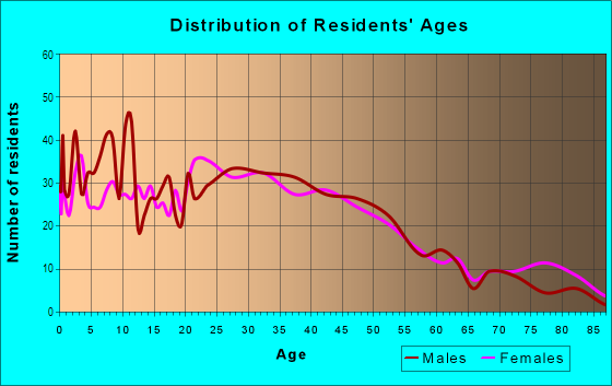 Age and Sex of Residents in Globe Village in Southbridge, MA