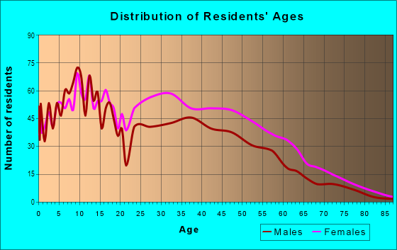 Age and Sex of Residents in West Lower Mills in Boston, MA