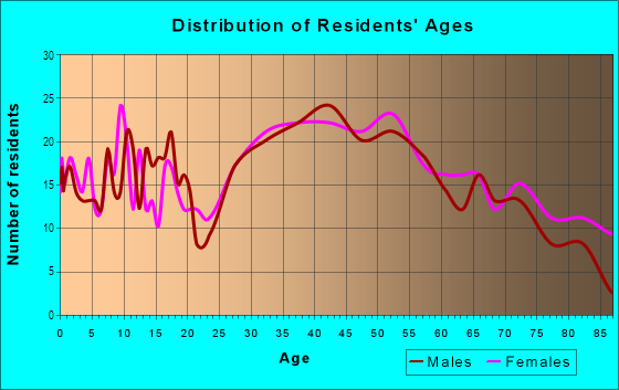 Age and Sex of Residents in Winters Corner in Brockton, MA