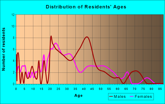 Age and Sex of Residents in Quadrangle-Mattoon in Springfield, MA