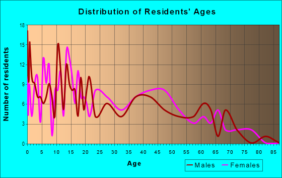 Age and Sex of Residents in Booth-Boyd in Baltimore, MD
