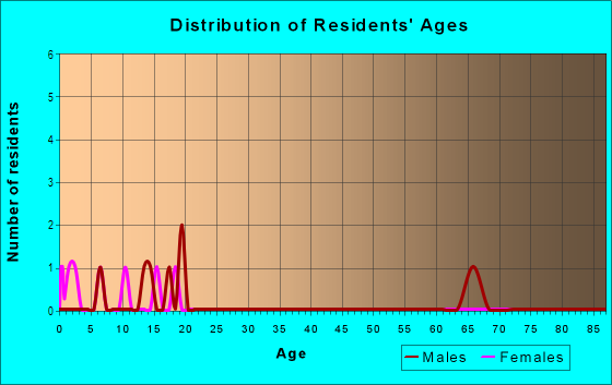 Age and Sex of Residents in Castil Del Prado in Yuma, AZ