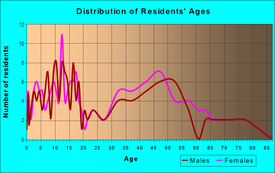 Age and Sex of Residents in Burnt Mills Manor in Silver Spring, MD