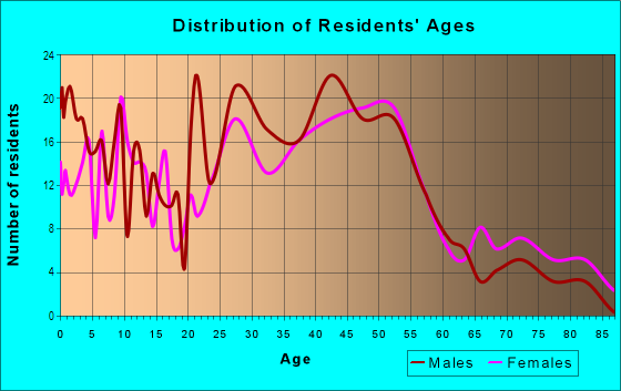 Age and Sex of Residents in College Heights in Hyattsville, MD