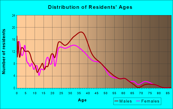 Age and Sex of Residents in Takoma/Langley Crossroads in Hyattsville, MD