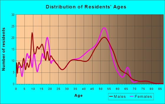 Age and Sex of Residents in Heritage Square in Trenton, MI