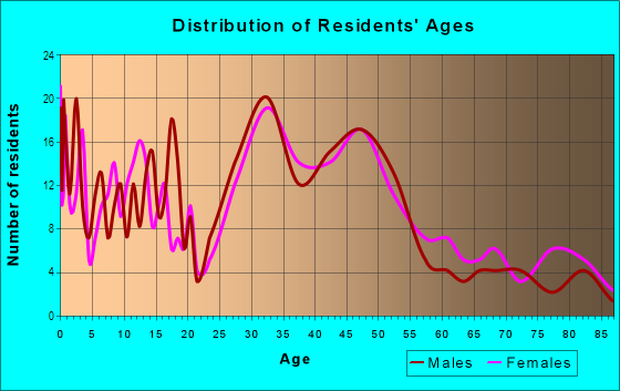 Age and Sex of Residents in Tennyson Homes in Berkley, MI