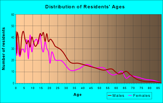 Age and Sex of Residents in South Dearborn in Dearborn, MI
