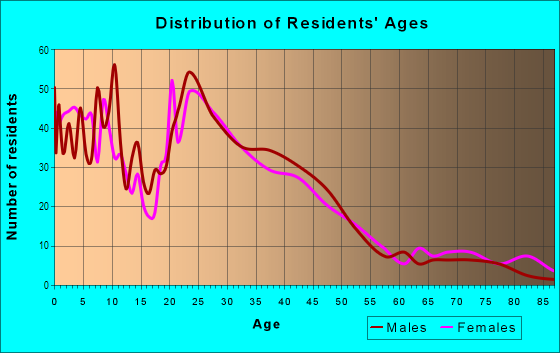 Age and Sex of Residents in Belknap Lookout in Grand Rapids, MI