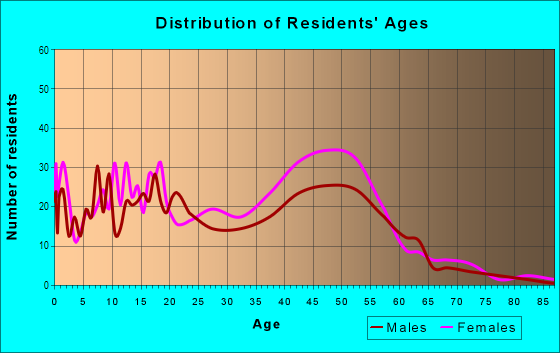Age and Sex of Residents in Grandmont in Detroit, MI
