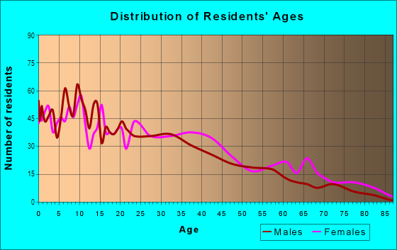 Age and Sex of Residents in South Hill in Grand Rapids, MI