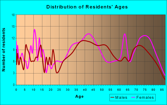 Age and Sex of Residents in Lorraine in Warren, MI