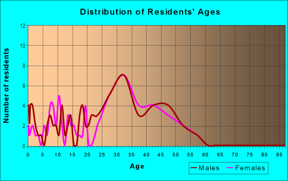 Age and Sex of Residents in Vet's Park Triangle in Ann Arbor, MI