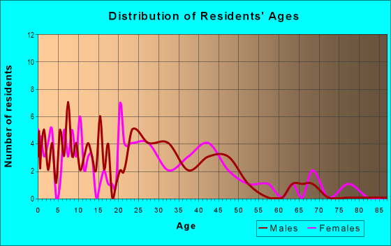 Age and Sex of Residents in Hunter Park East in Lansing, MI