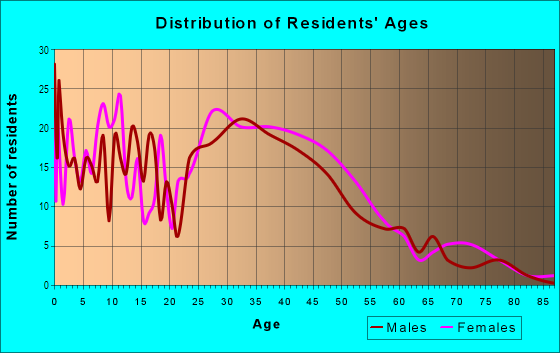 Age and Sex of Residents in Moores Park in Lansing, MI