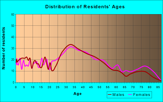 Age and Sex of Residents in Morris Park in Minneapolis, MN
