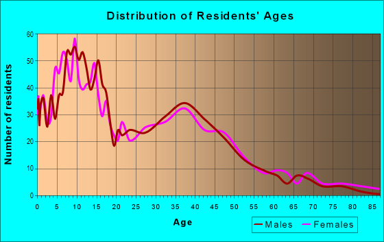 Age and Sex of Residents in Mckinley in Minneapolis, MN