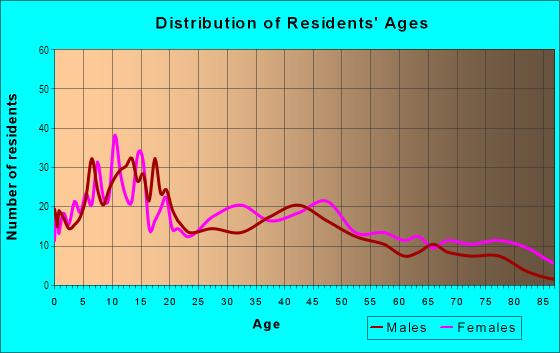 Age and Sex of Residents in The Ville in Saint Louis, MO