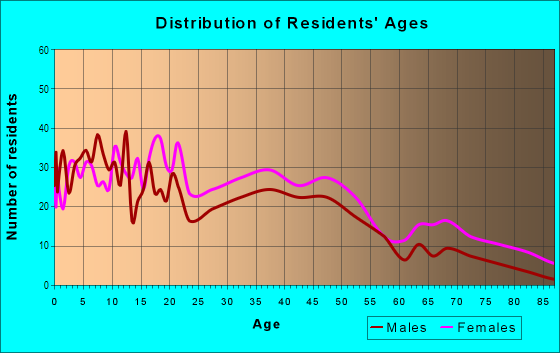 Age and Sex of Residents in The Gate District in Saint Louis, MO
