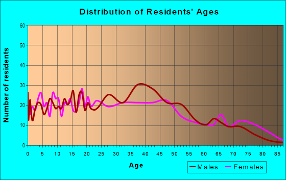 Age and Sex of Residents in Patch in Saint Louis, MO