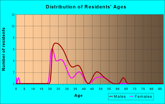 Age and Sex of Residents in Downtown in Bozeman, MT