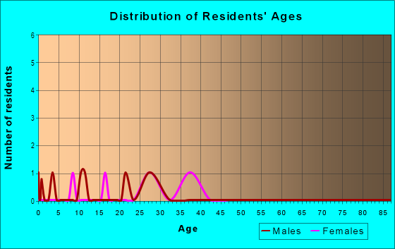 Age and Sex of Residents in Mt Vernon Park in Raleigh, NC