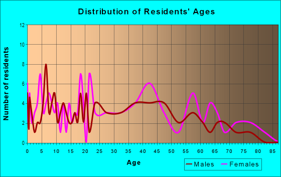 Age and Sex of Residents in York Road in Charlotte, NC