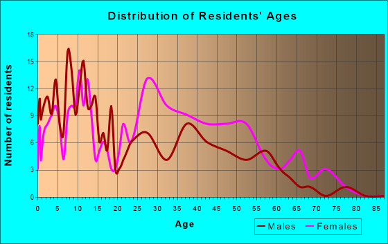 Age and Sex of Residents in West Blvd in Charlotte, NC