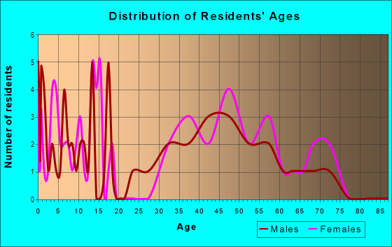 Age and Sex of Residents in Jefferson Gardens in Greensboro, NC