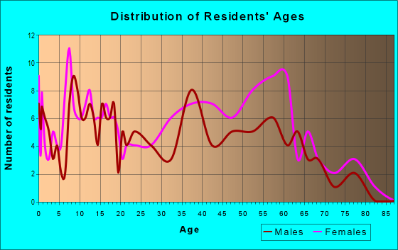 Age and Sex of Residents in Kings Forest in Greensboro, NC