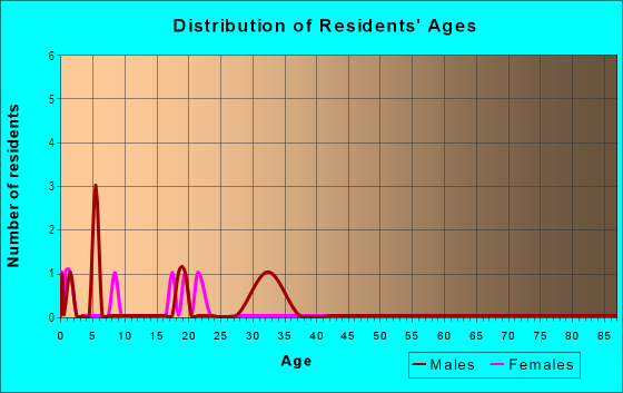 Age and Sex of Residents in East Market St. B in Greensboro, NC