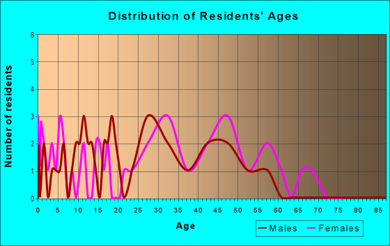 Age and Sex of Residents in Village Grove in Raleigh, NC
