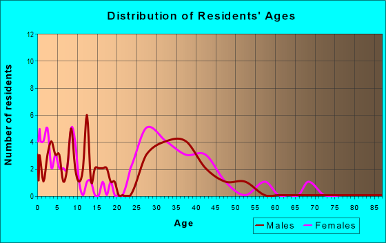 Age and Sex of Residents in Greystone in Concord, NC