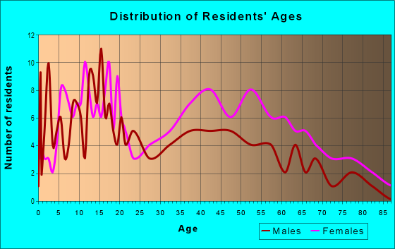 Age and Sex of Residents in Windsor Terrace in Fayetteville, NC