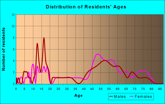 Age and Sex of Residents in Summertime in Fayetteville, NC