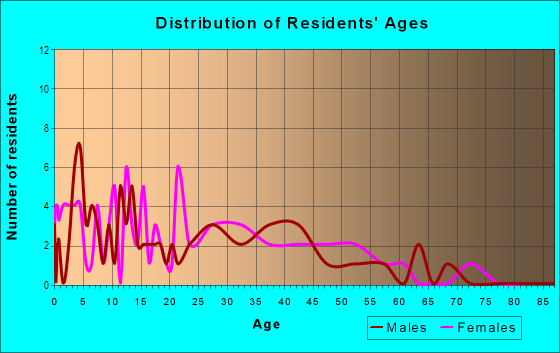 Age and Sex of Residents in Old Five Points in Durham, NC