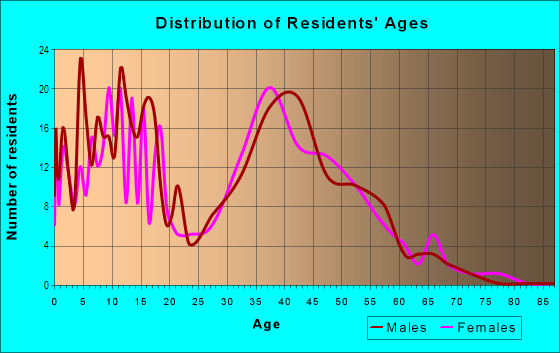 Age and Sex of Residents in Hemlock Springs in Derry, NH