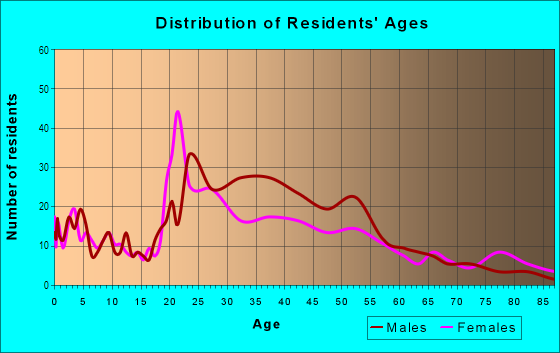 Age and Sex of Residents in Downtown in Manchester, NH