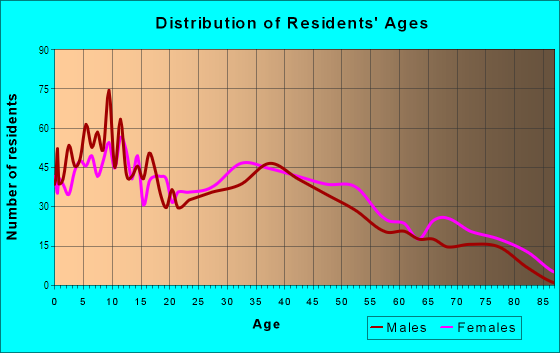 Age and Sex of Residents in North Main Street in Pleasantville, NJ