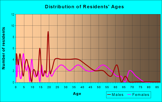 Age and Sex of Residents in DeGraw Business District in Teaneck, NJ